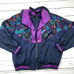 Vtg 80s 90s Lavon Retro Windbreaker Jacket